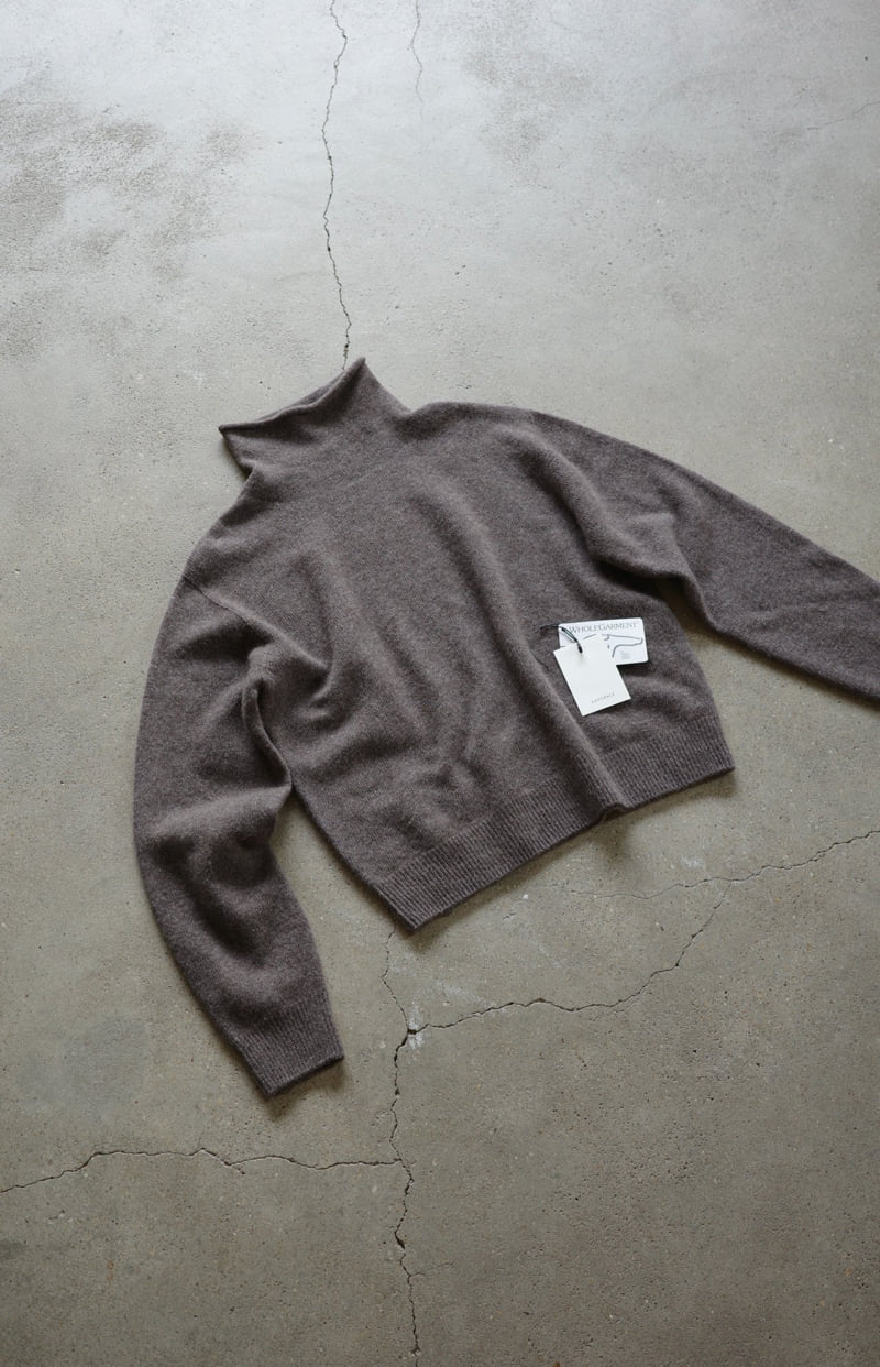 Amygrace - Korean Women Fashion - #momslook - Cashmere Wholegarment Turtleneck Tee - 7