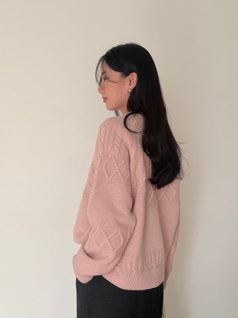 Amygrace - Korean Women Fashion - #womensfashion - Adel Cable Wool Knit - 4