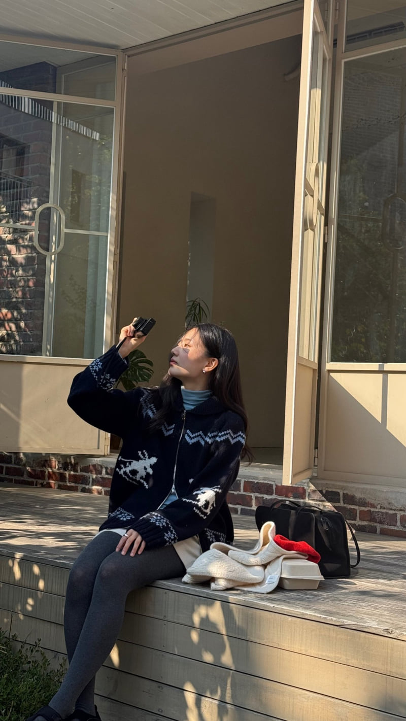 Amygrace - Korean Women Fashion - #momslook - Benf Cowichan Cardigan - 6