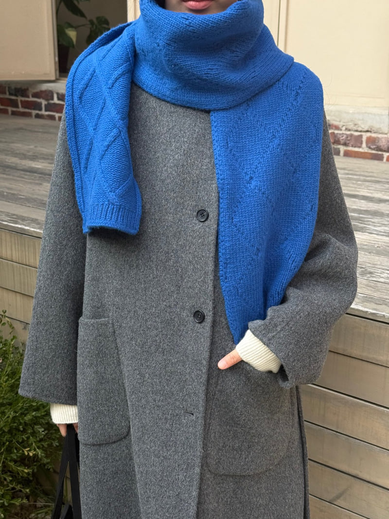 Amygrace - Korean Women Fashion - #momslook - Cable Wool Muffler - 2