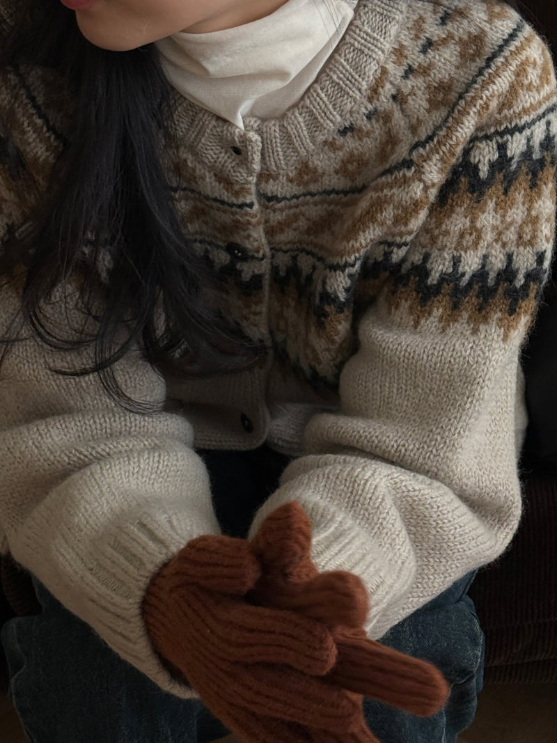 Amygrace - Korean Women Fashion - #momslook - Alpa Wool Nordic Cardigan - 8
