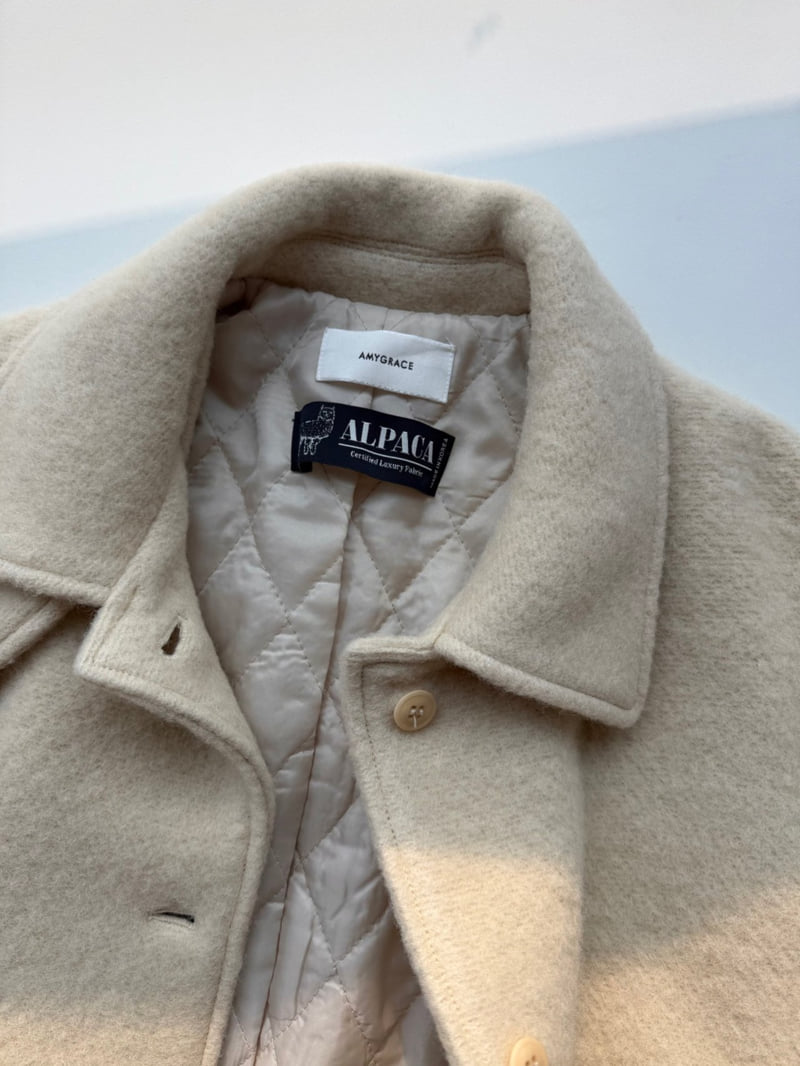 Amygrace - Korean Women Fashion - #momslook - Maison Alpaca Quilted Coat - 11