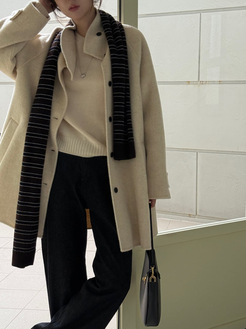 Amygrace - Korean Women Fashion - #pursuepretty - Half Handmade Coat - 9