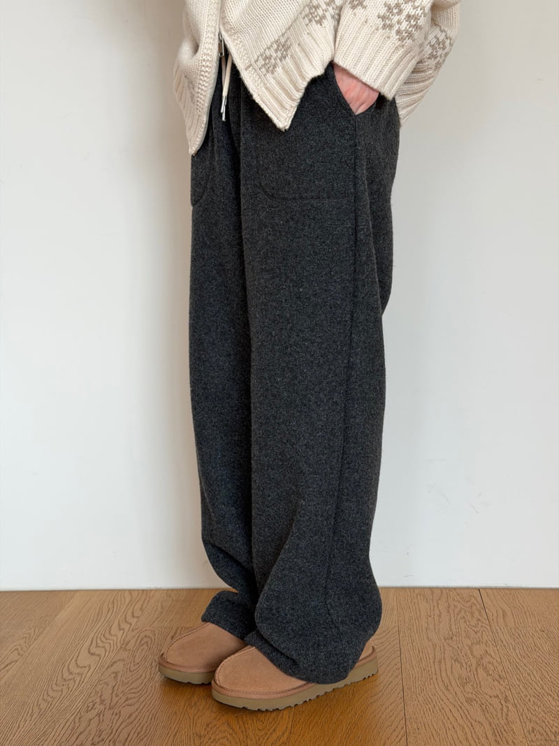 Amygrace - Korean Women Fashion - #pursuepretty - Blanc Knit Fleece Pants - 6