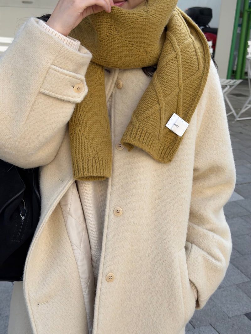 Amygrace - Korean Women Fashion - #restrostyle - Cable Wool Muffler - 8