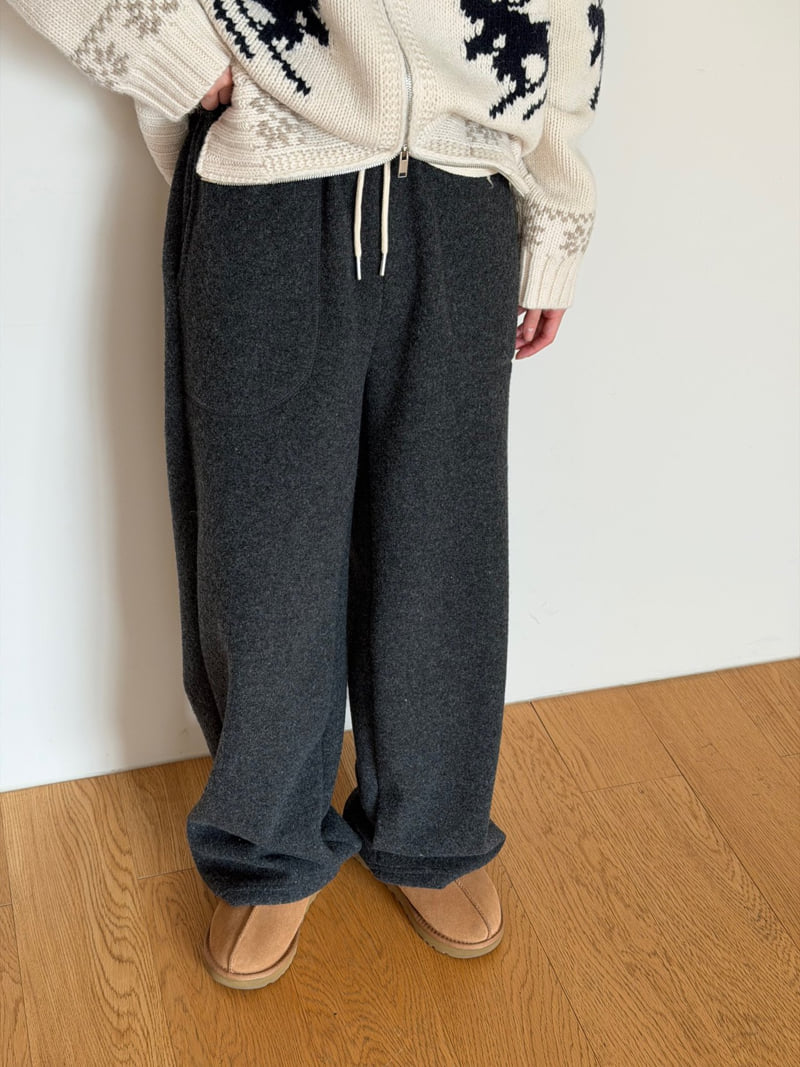 Amygrace - Korean Women Fashion - #restrostyle - Blanc Knit Fleece Pants - 7