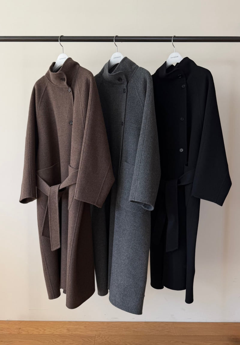 Amygrace - Korean Women Fashion - #romanticstyle - Double Raglan Handmade Coat - 10