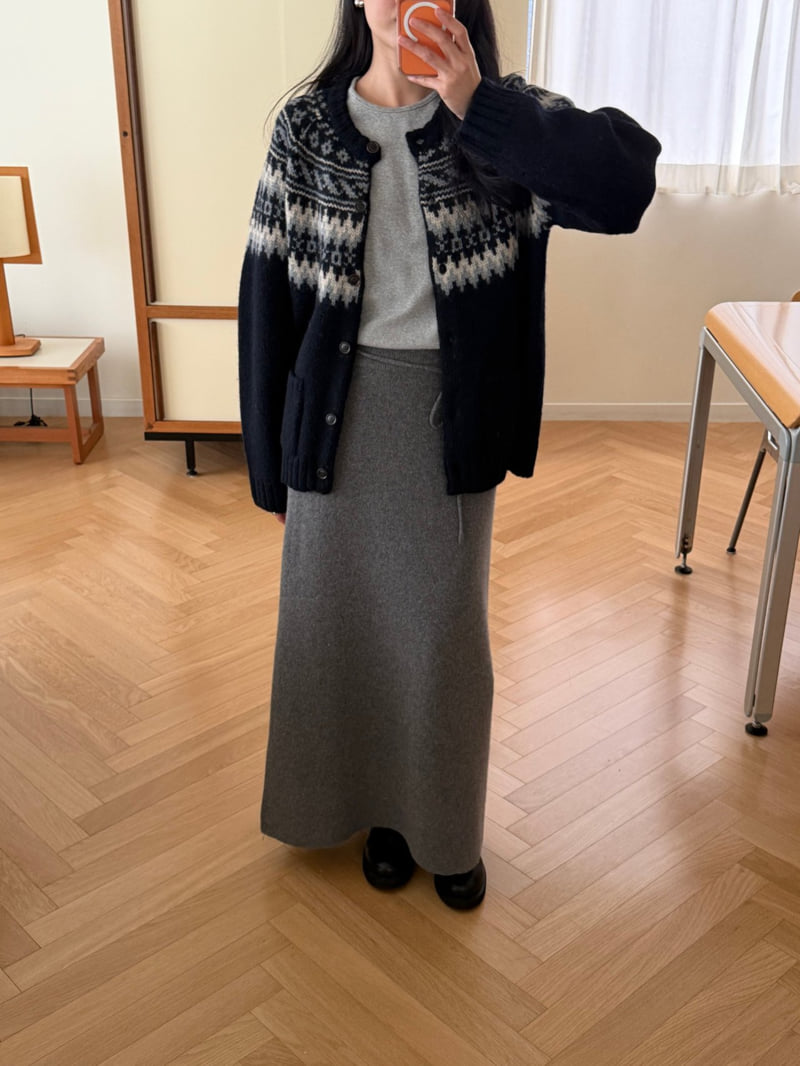 Amygrace - Korean Women Fashion - #romanticstyle - Merci Knit Maxi Wool Skirt - 6