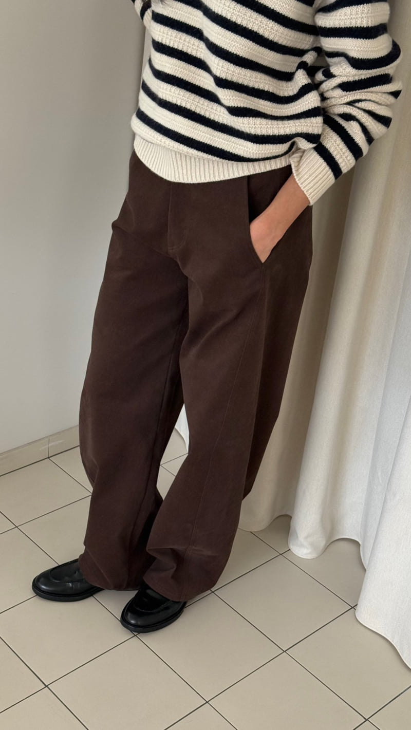 Amygrace - Korean Women Fashion - #shopsmall - Curves Cotton Pants - 3
