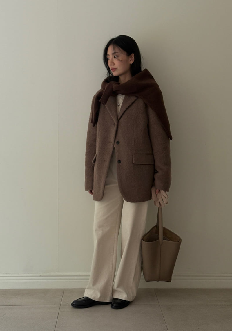 Amygrace - Korean Women Fashion - #shopsmall - Hairy Wool Quilted Jacket