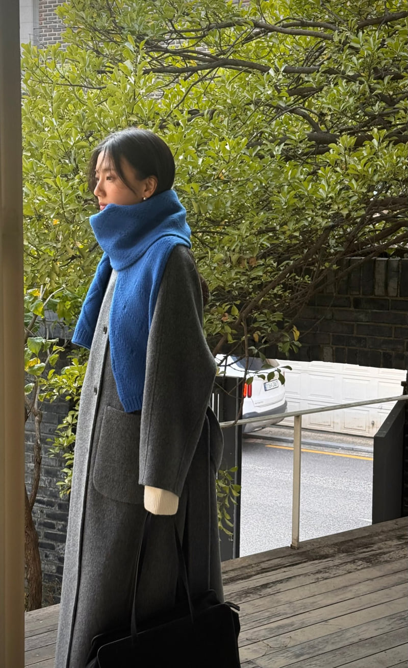 Amygrace - Korean Women Fashion - #shopsmall - Cable Wool Muffler - 10