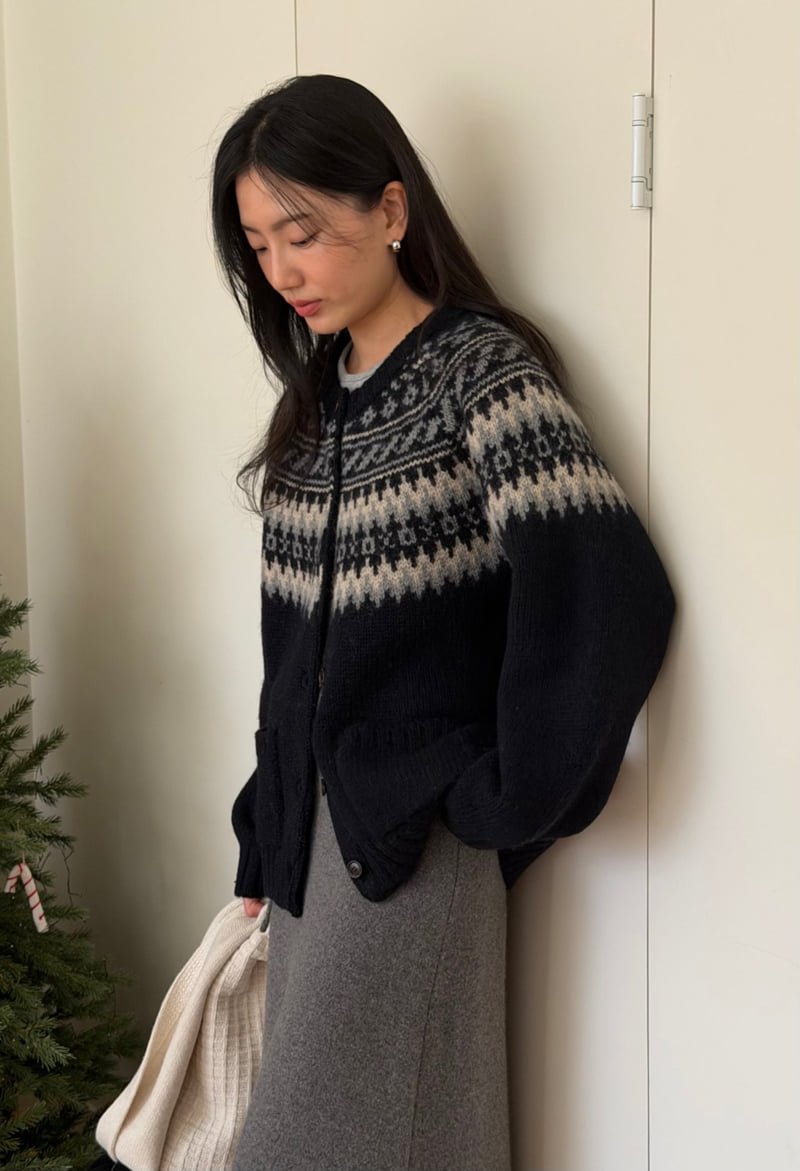 Amygrace - Korean Women Fashion - #shopsmall - Alpa Wool Nordic Cardigan - 5