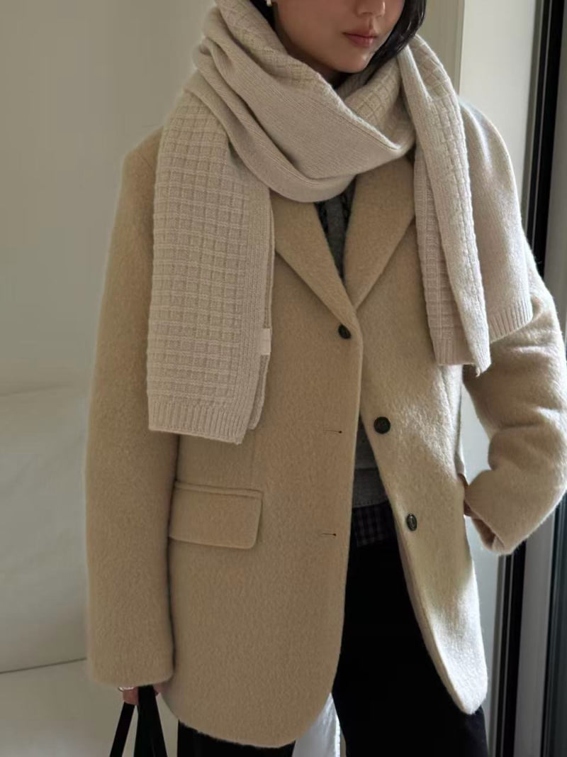 Amygrace - Korean Women Fashion - #thatsdarling - Half Half Muffler - 3
