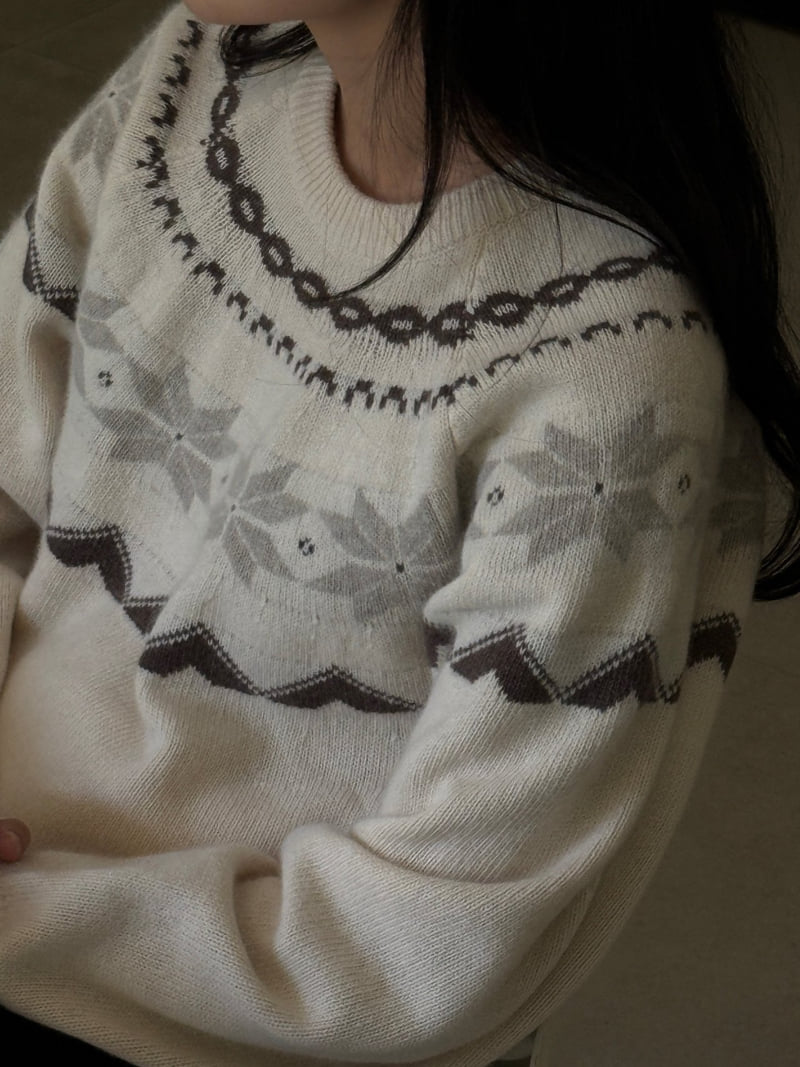Amygrace - Korean Women Fashion - #thelittlethings - Snow Kiel Nordic Knit - 6