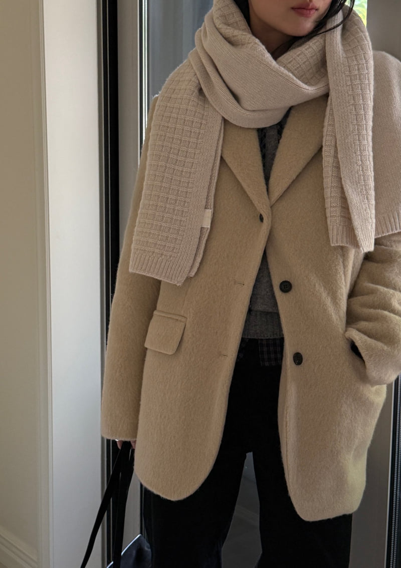 Amygrace - Korean Women Fashion - #thelittlethings - Hairy Wool Quilted Jacket - 3