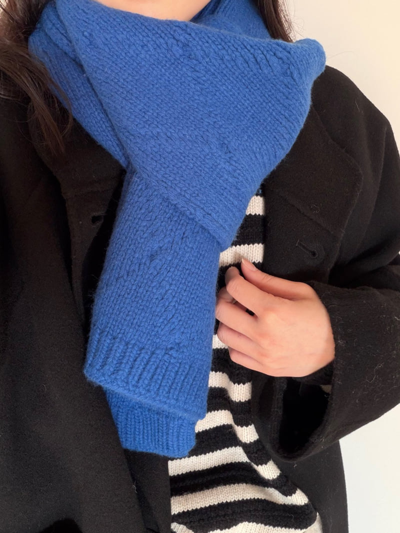 Amygrace - Korean Women Fashion - #vintagekidsstyle - Cable Wool Muffler - 6