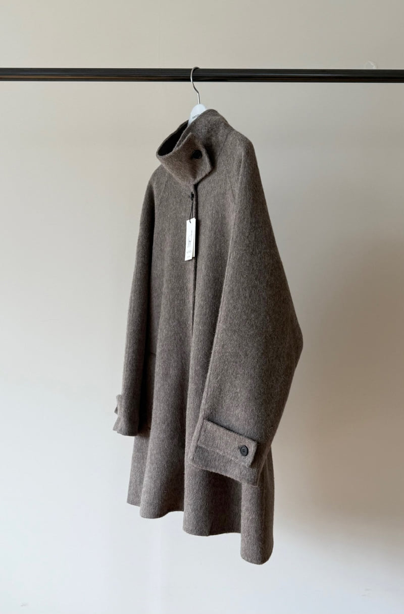 Amygrace - Korean Women Fashion - #womensfashion - Half Handmade Coat - 2