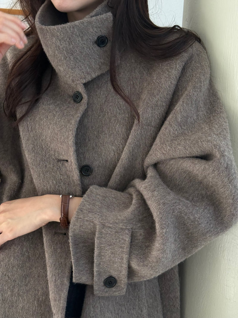 Amygrace - Korean Women Fashion - #womensfashion - Half Handmade Coat - 6