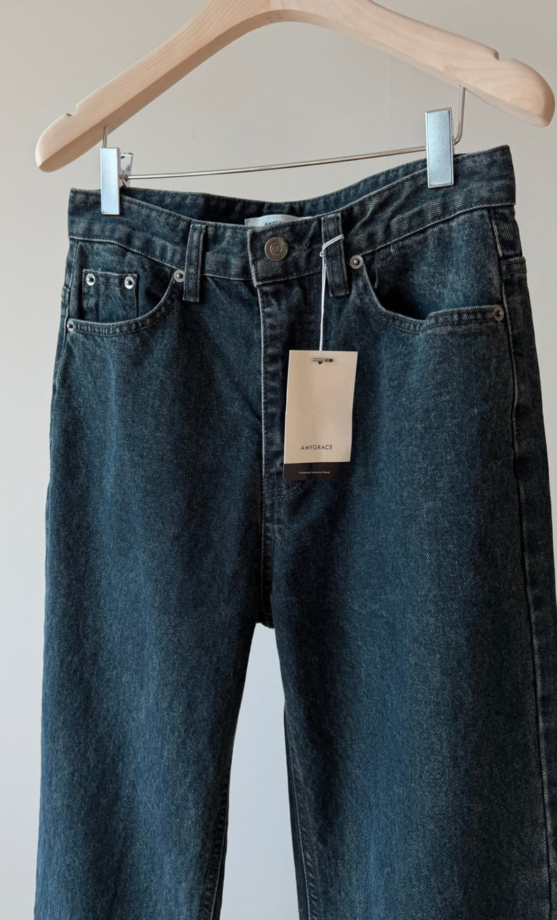 Amygrace - Korean Women Fashion - #womensfashion - Peach Brushed Denim Pants - 7