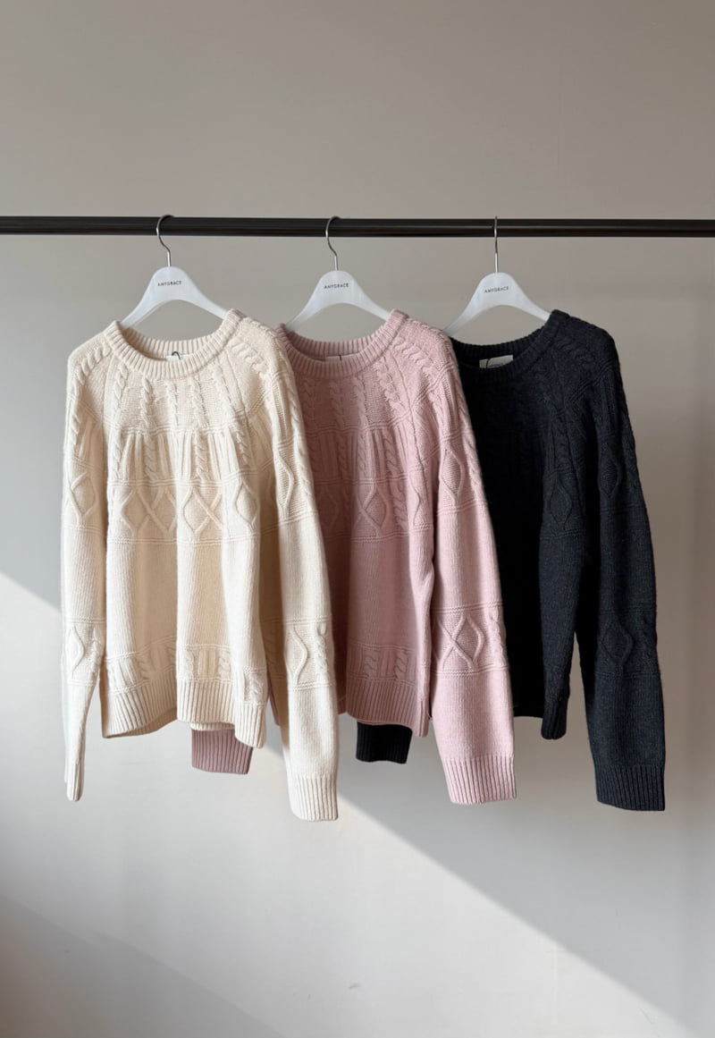 Amygrace - Korean Women Fashion - #womensfashion - Adel Cable Wool Knit - 9