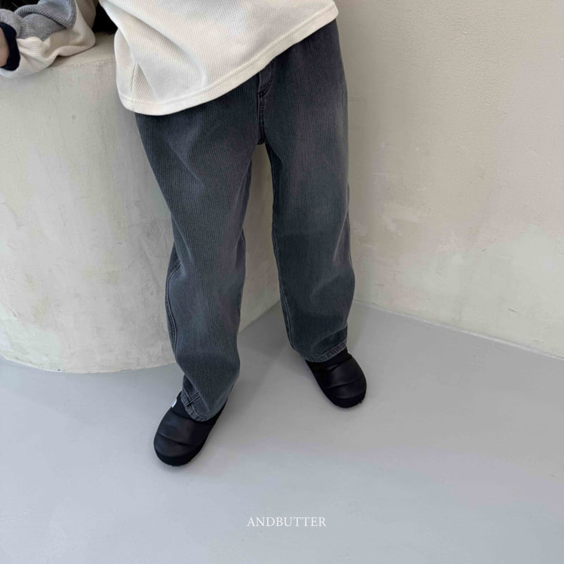 Andbutter - Korean Children Fashion - #childofig - Rib Black Pants - 7