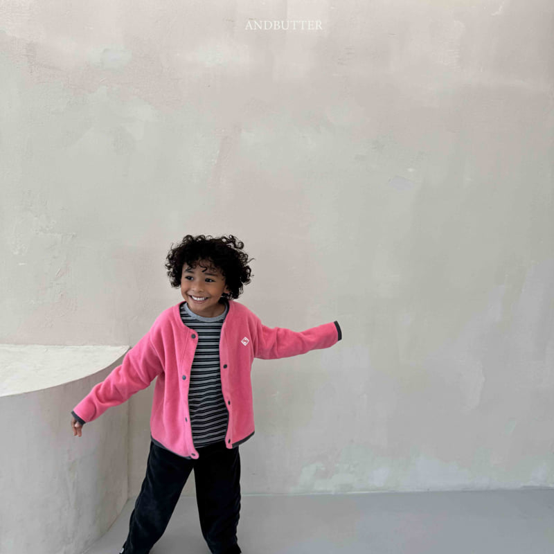 Andbutter - Korean Children Fashion - #childofig - Fleece Mix Cardigan - 4