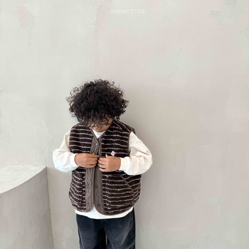 Andbutter - Korean Children Fashion - #childrensboutique - Reversible Fleece Vest - 9