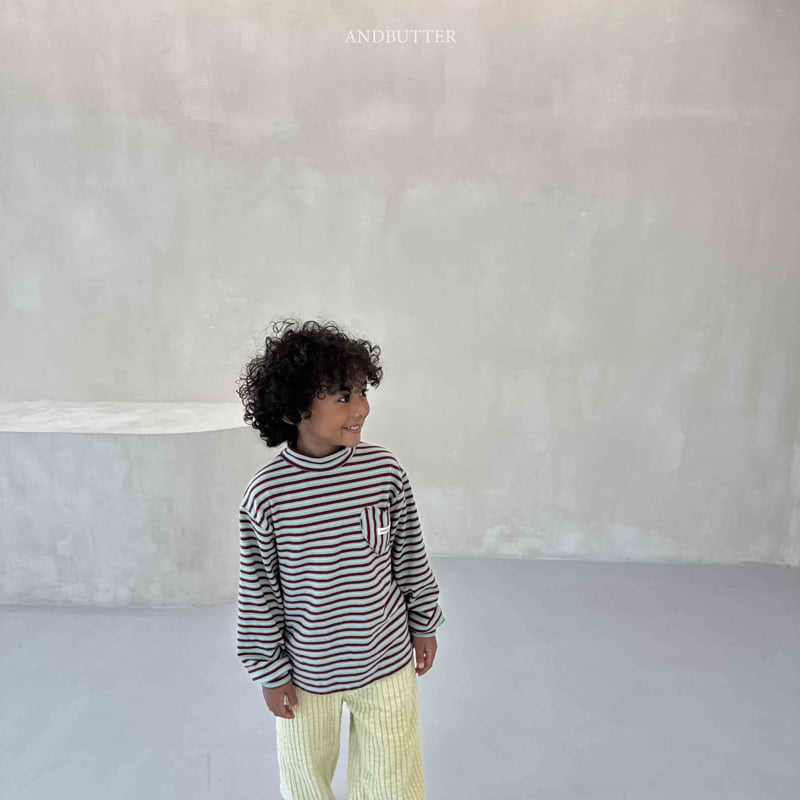 Andbutter - Korean Children Fashion - #designkidswear - Heart Pocket Turtleneck Tee - 6