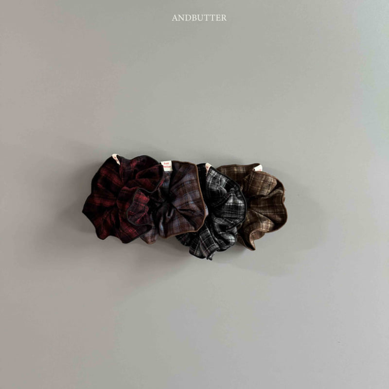 Andbutter - Korean Children Fashion - #designkidswear - Soft Check Scrunchie - 2