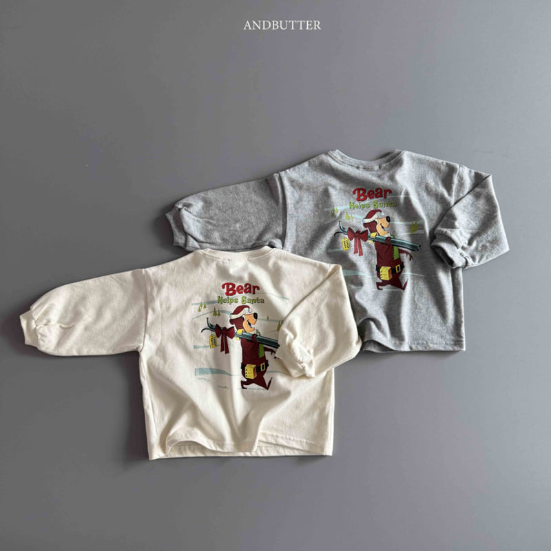 Andbutter - Korean Children Fashion - #discoveringself - Santa Bear Tee