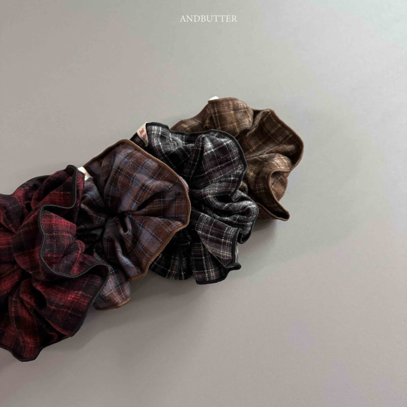 Andbutter - Korean Children Fashion - #discoveringself - Soft Check Scrunchie - 3