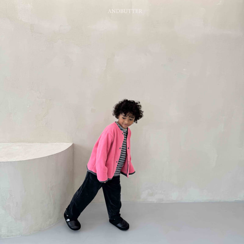 Andbutter - Korean Children Fashion - #fashionkids - Fleece Mix Cardigan - 7