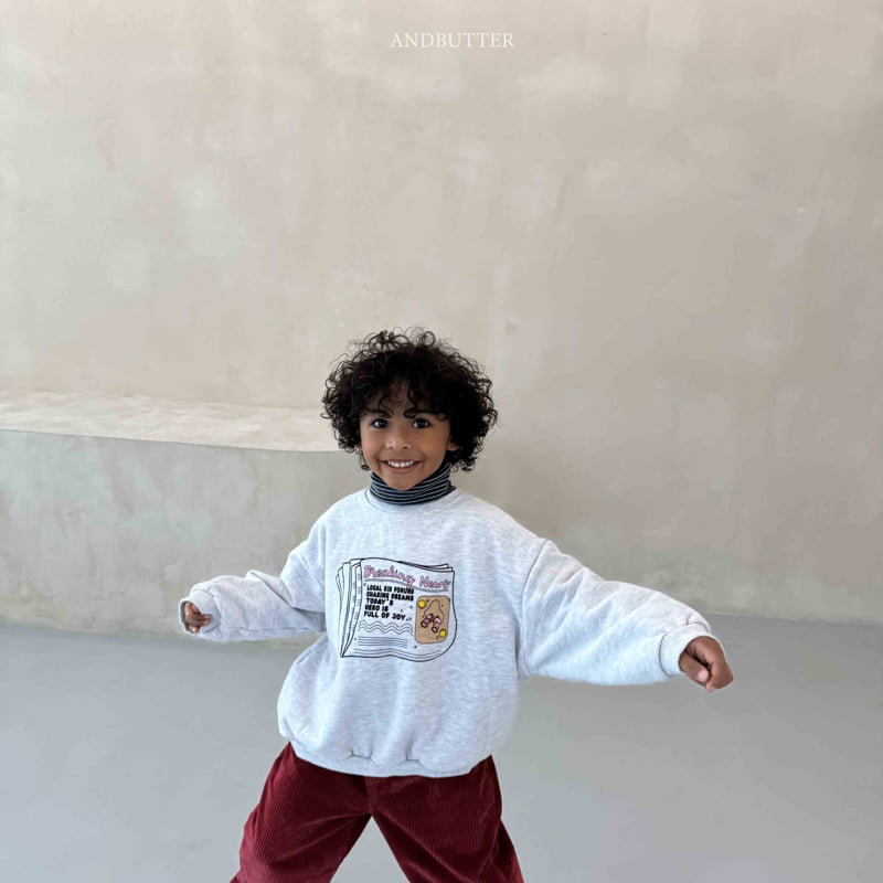 Andbutter - Korean Children Fashion - #discoveringself - Paper Day Sweatshirt - 4