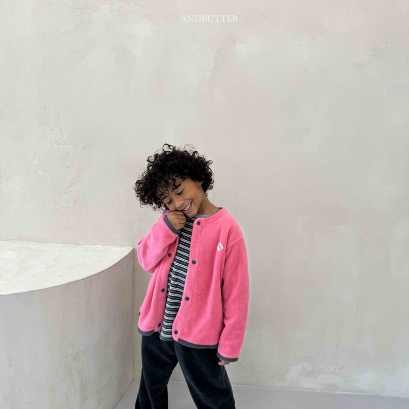 Andbutter - Korean Children Fashion - #kidsshorts - Fleece Mix Cardigan - 8