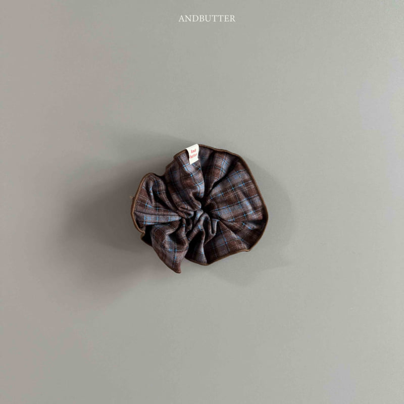 Andbutter - Korean Children Fashion - #kidsshorts - Soft Check Scrunchie - 5