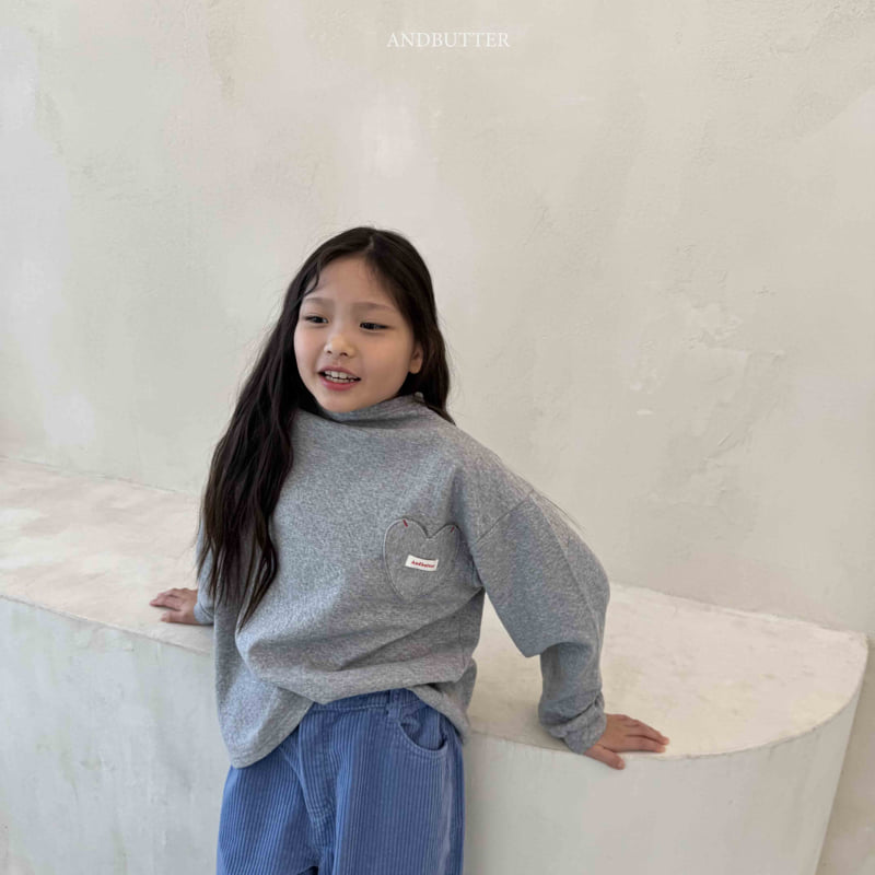 Andbutter - Korean Children Fashion - #kidsstore - Eyelet Heart Turtleneck Tee - 11
