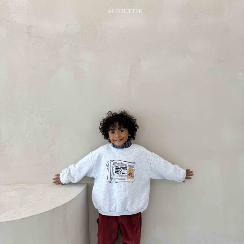 Andbutter - Korean Children Fashion - #kidzfashiontrend - Paper Day Sweatshirt - 7