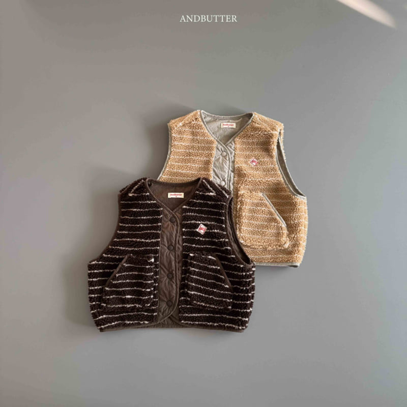 Andbutter - Korean Children Fashion - #kidzfashiontrend - Reversible Fleece Vest