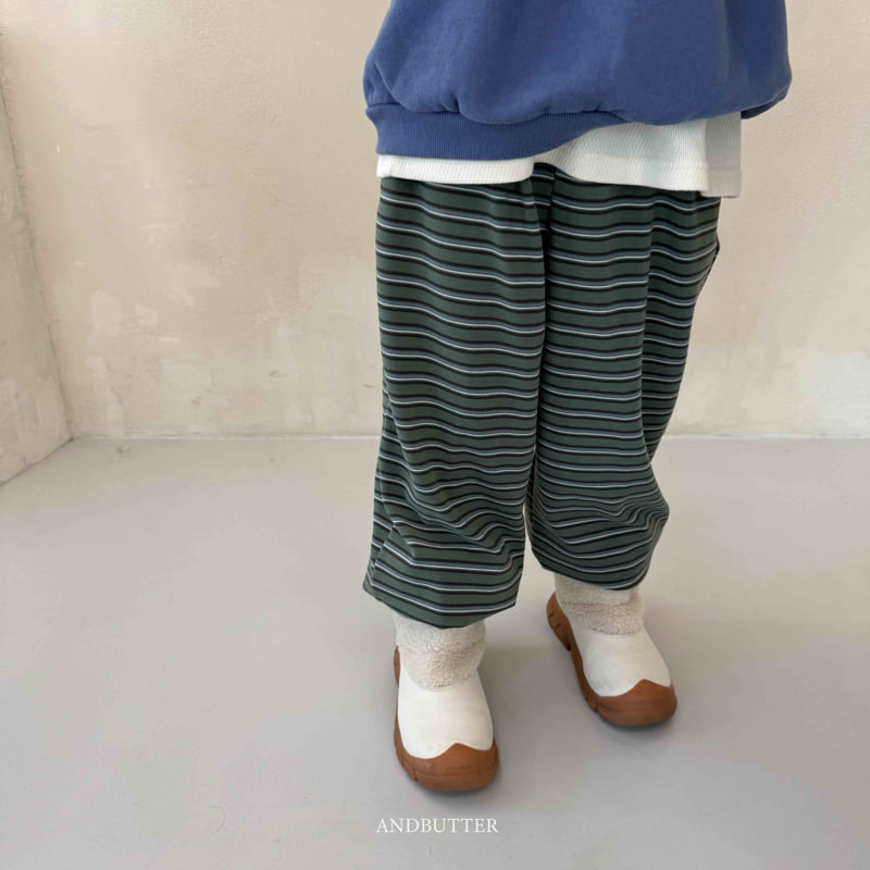 Andbutter - Korean Children Fashion - #kidsstore - Mellow Stripe Jogger Pants - 4