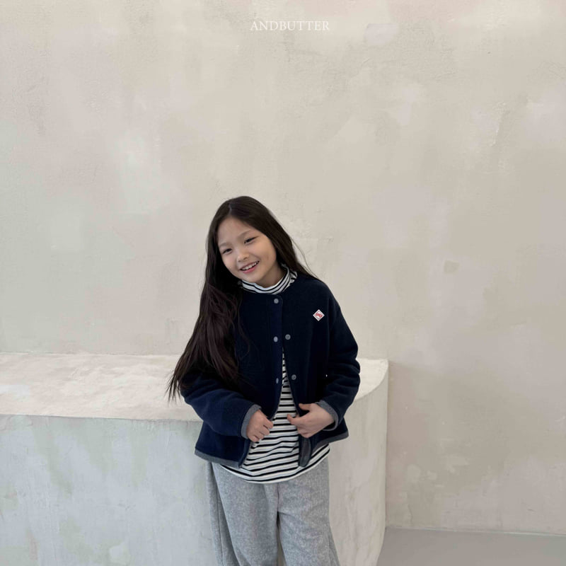 Andbutter - Korean Children Fashion - #littlefashionista - Fleece Mix Cardigan - 12
