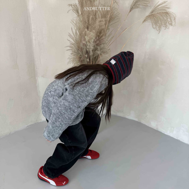 Andbutter - Korean Children Fashion - #magicofchildhood - Modern Curve Denim Pants - 9