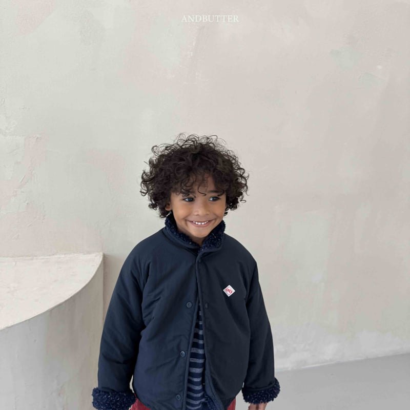 Andbutter - Korean Children Fashion - #littlefashionista - Nep Reversible Jacket - 4