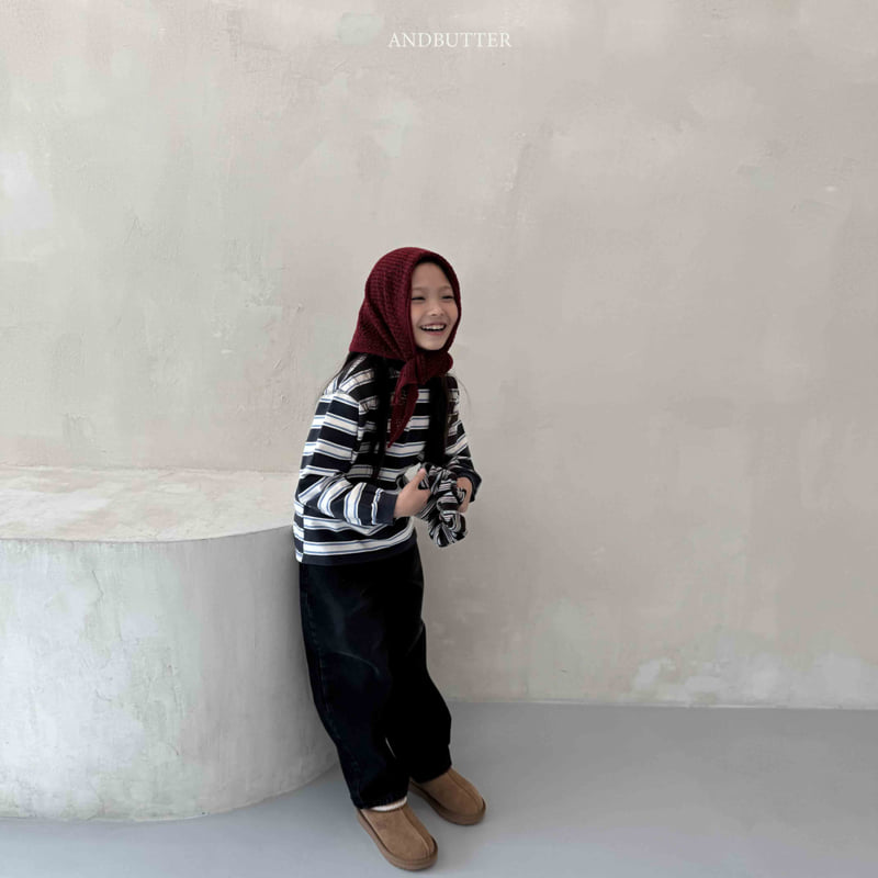 Andbutter - Korean Children Fashion - #prettylittlegirls - Modern Curve Denim Pants - 11
