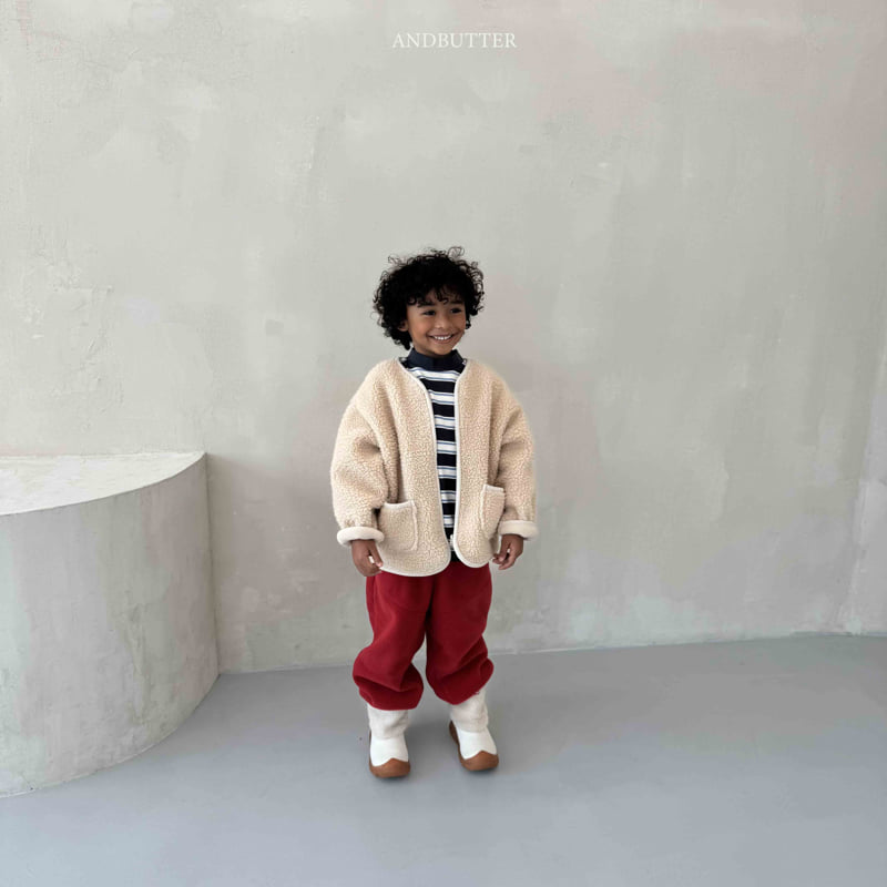 Andbutter - Korean Children Fashion - #prettylittlegirls - Round Fleece Jacket - 7