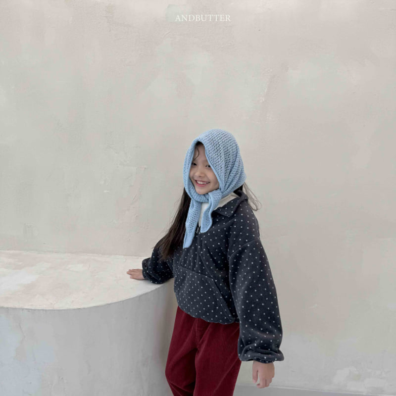 Andbutter - Korean Children Fashion - #toddlerclothing - Dot Half Zip-Up - 4