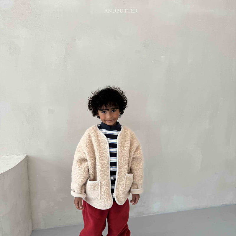 Andbutter - Korean Children Fashion - #todddlerfashion - Round Fleece Jacket - 8