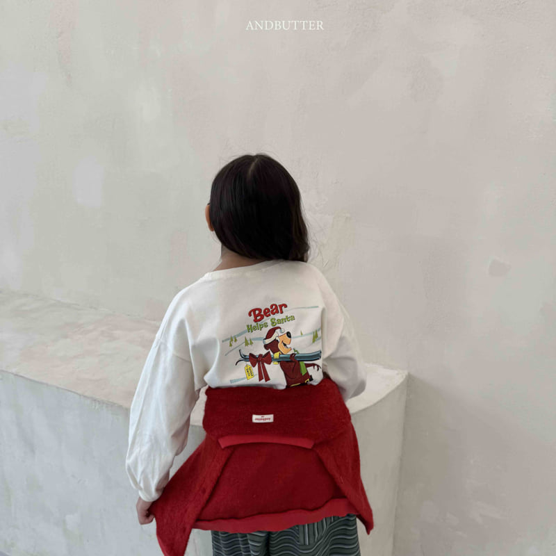 Andbutter - Korean Children Fashion - #toddlerclothing - Santa Bear Tee - 12