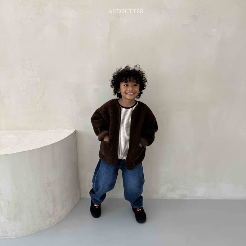 Andbutter - Korean Children Fashion - #toddlerclothing - Round Fleece Jacket - 9