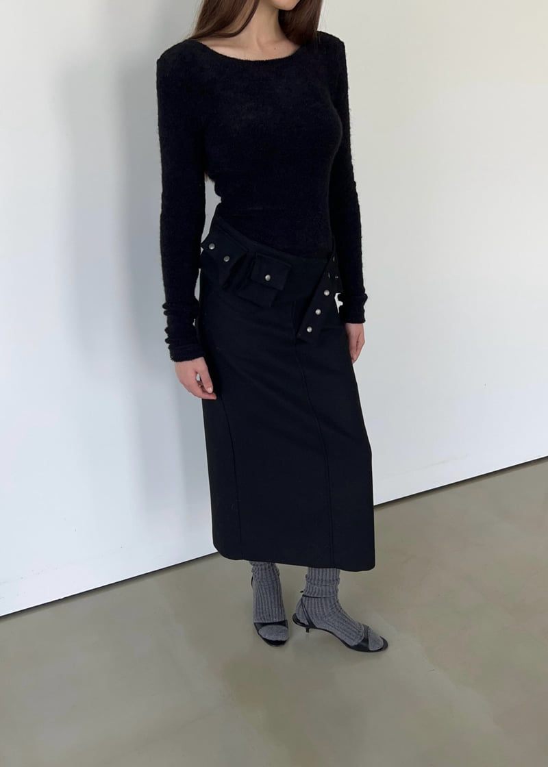 Another Avenue - Korean Women Fashion - #momslook - Wool Belt Long Skirt - 11