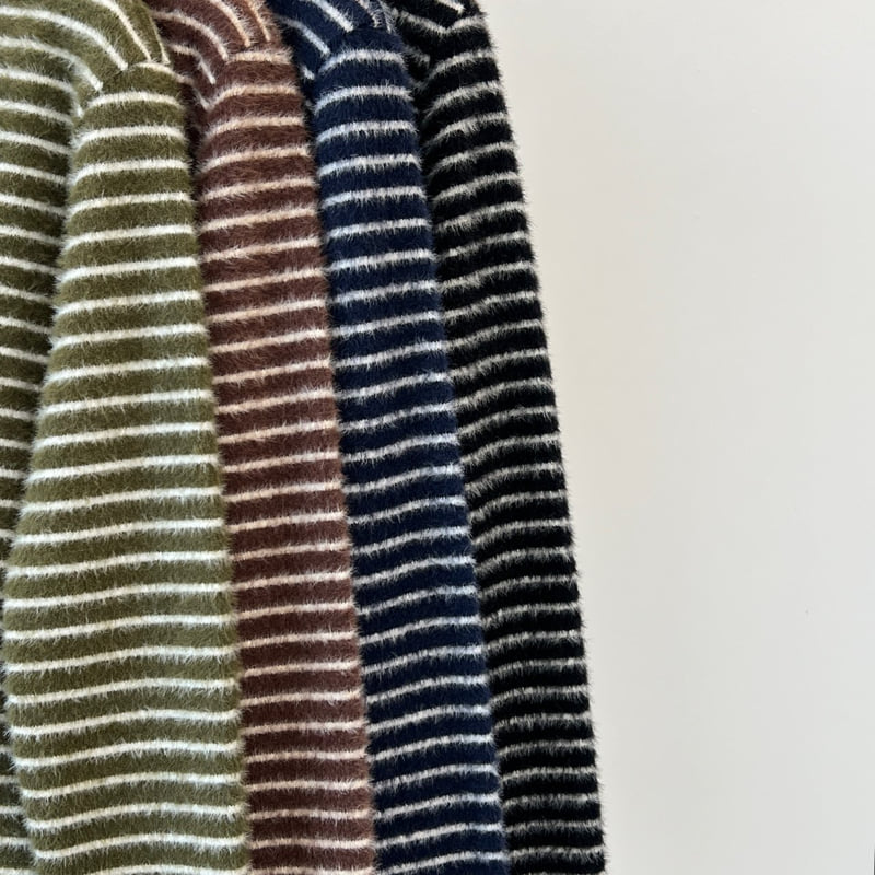Another Avenue - Korean Women Fashion - #momslook - Newelle Stripe Cardigan - 2